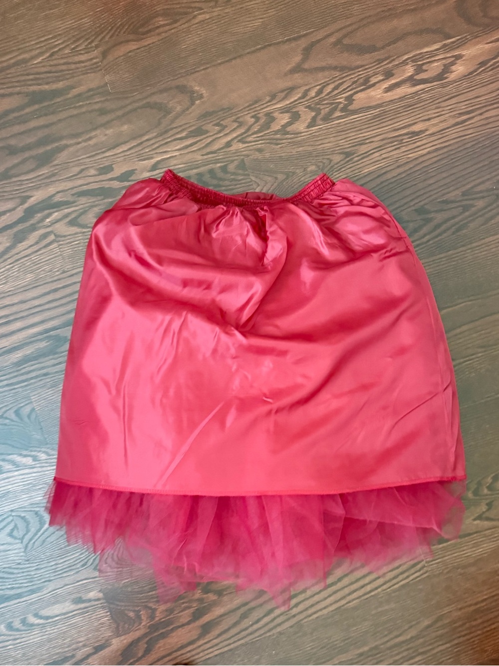 Red Tulle Hem A-Line Skirt - Women's